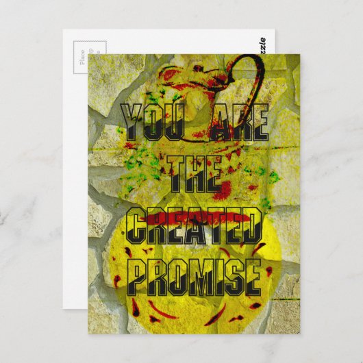 Carte Postale Promesse d'or : Le script doré du destin (Devant / Derrière)