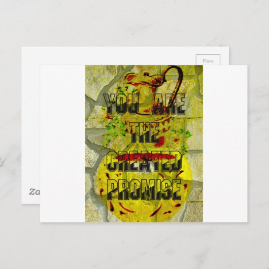 Carte Postale Promesse d'or : Le script doré du destin (Devant / Derrière)