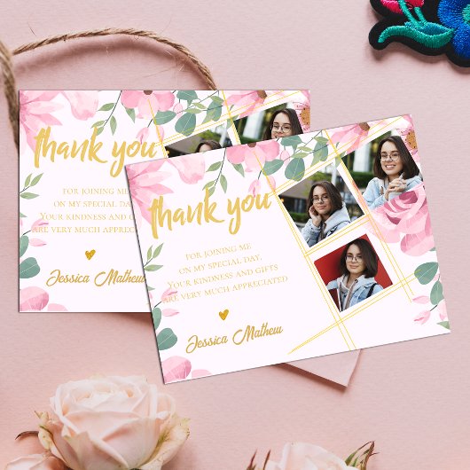 Carte Postale Promotion 2025 Multi Photo Remerciements pour l'ob