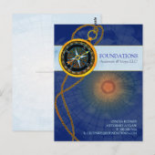 Carte Postale Promotion Commerciale de Compas Moderne Stylisé (Devant / Derrière)