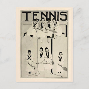 Carte Postale Promotion de l'équipe de tennis féminine vintage 1