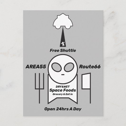 Carte Postale Promotion des aliments spatiaux (Devant)
