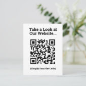 Carte Postale Promotion du site Web par QR Code Design (Debout devant)