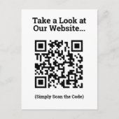 Carte Postale Promotion du site Web par QR Code Design (Devant)