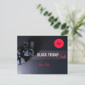 Carte postale promotionnelle Black Friday (Debout devant)