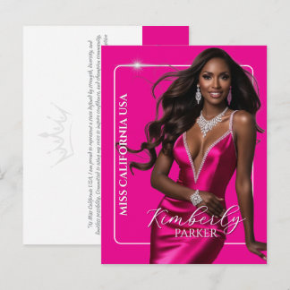 Carte postale promotionnelle de concours de beauté