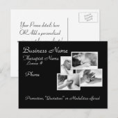 Carte postale promotionnelle Massage/carrosserie (Devant / Derrière)