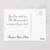 Carte postale promotionnelle Massage/carrosserie (Dos)