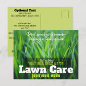 Carte postale promotionnelle pour l'entretien des (Devant / Derrière)