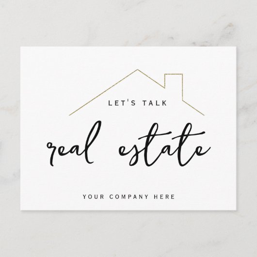 Carte Postale Promotionnels Parlons Immobilier Gold House (Devant)