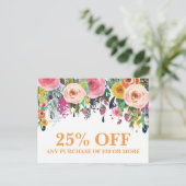 Carte postale Promotions Florales Peintes (Debout devant)