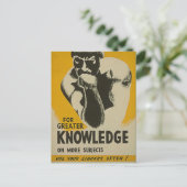 Carte Postale Promouvoir la lecture (Debout devant)