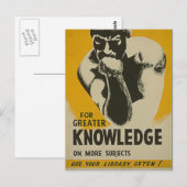 Carte Postale Promouvoir la lecture (Devant / Derrière)