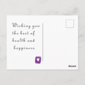 Carte Postale Prompt rétablissement  (Dos)