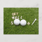 Carte Postale Prompt rétablissement au golfeur avec balle de gol (Devant)