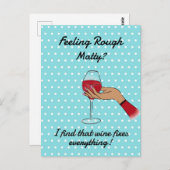 Carte Postale Prompt rétablissement drôle  (Devant / Derrière)