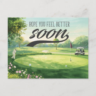 Carte Postale Prompt rétablissement pour golfeur