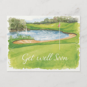 Carte Postale Prompt rétablissement sur le parcours de golf