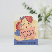 Carte Postale Prompt rétablissement Vintage (Debout devant)