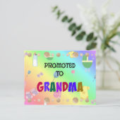 Carte Postale Promu à grand-mère, Design de fête (Debout devant)