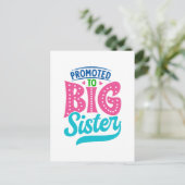 Carte Postale Promu À Grande Soeur, Nouveau Bébé Grande Soeur Ré (Debout devant)