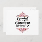 Carte Postale Promu Grand-mère 2025 Annonce de Grossesse (Devant / Derrière)