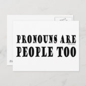 Carte Postale Pronouns (Devant / Derrière)