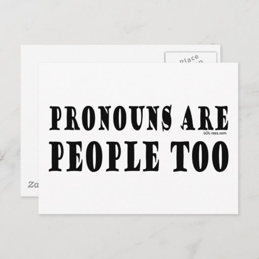 Carte Postale Pronouns (Devant / Derrière)