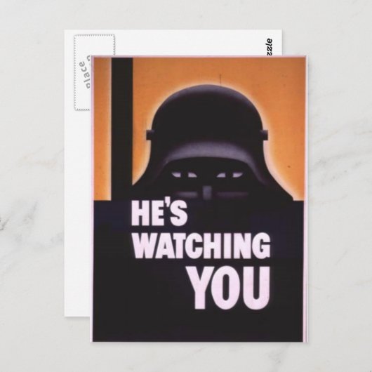 Carte Postale Propagande Il Vous Observe (Devant / Derrière)