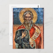 Carte Postale Prophète Elijah Orthodoxe Icône chrétienne (Devant / Derrière)