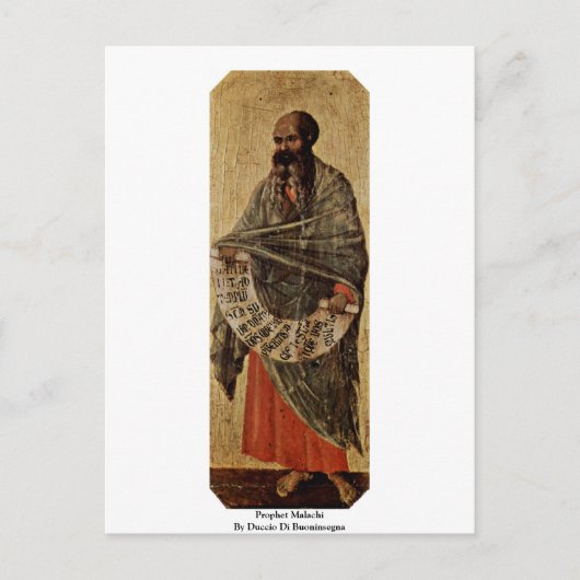 Carte Postale Prophète Malachi Par Duccio Di Buoninsegna (Devant)