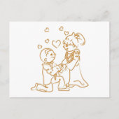 Carte Postale Proposer Sur Un Genou (Devant)