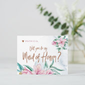 Carte Postale Proposez à Bridesmaid, vous serez ma servante d'ho (Debout devant)