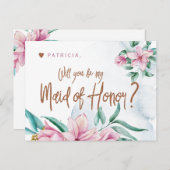 Carte Postale Proposez à Bridesmaid, vous serez ma servante d'ho (Devant / Derrière)