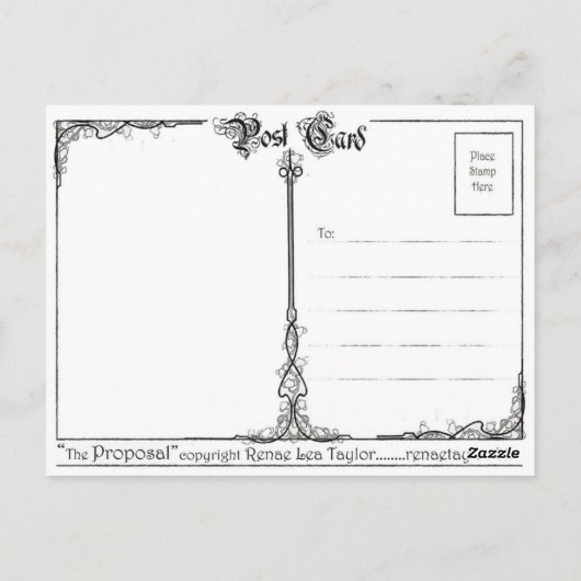 Carte Postale Proposition (Dos)