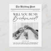 Carte Postale Proposition Bridesmaid, journal personnalisable (Devant)