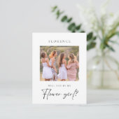 Carte Postale Proposition de fille de fleurs photo personnalisée (Debout devant)