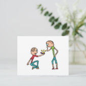 Carte Postale Proposition de mariage fiançailles (Debout devant)