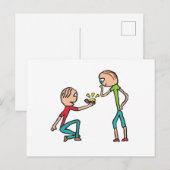 Carte Postale Proposition de mariage fiançailles (Devant / Derrière)