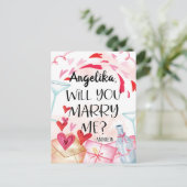 Carte Postale Proposition de marriage | You Marry Me ? Custom (Debout devant)
