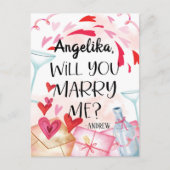 Carte Postale Proposition de marriage | You Marry Me ? Custom (Devant)