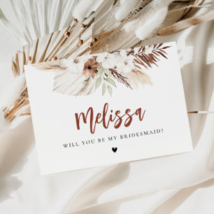 Carte Postale proposition de pampas grass boho bridesmaid