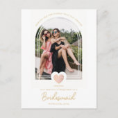 Carte Postale Proposition de photo Coeur rose d'une servante d'a (Devant)