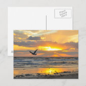 Carte Postale Proposition du fiançailles Sunrise sur la plage Ca (Devant / Derrière)