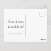 Carte Postale Proposition d'une servante botanique de verdure si (Dos)