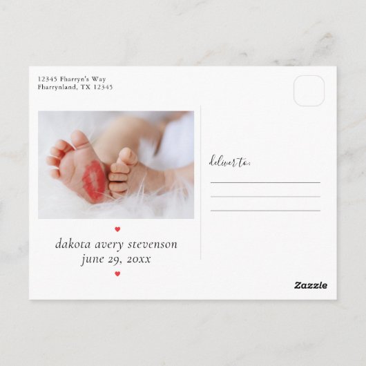 Carte Postale Proposition parent | Simple Script classique 2 pho (Dos)
