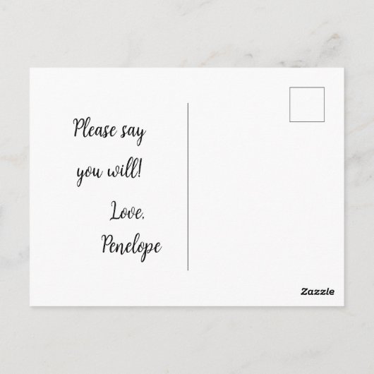 Carte postale Proposition simple d'aide d'État (Dos)