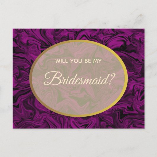 Carte Postale Proposition simple d'aide-ménagère pourpre (Devant)