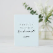 Carte Postale Proposition simple et élégante de Bridesmaid (Debout devant)
