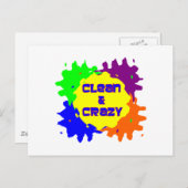 Carte Postale Propre et fou (Devant / Derrière)